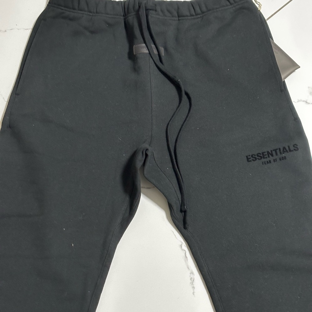 Essentials Men's Black Joggers - Picture 6 of 13
